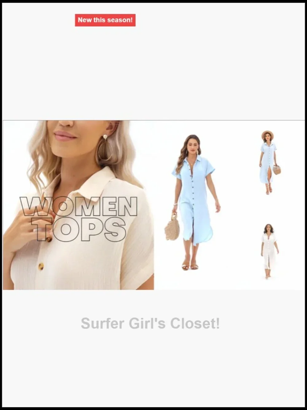 Short Sleeve Button Down Side Split Dress Swimsuit Cover Up Kimono Cardigan